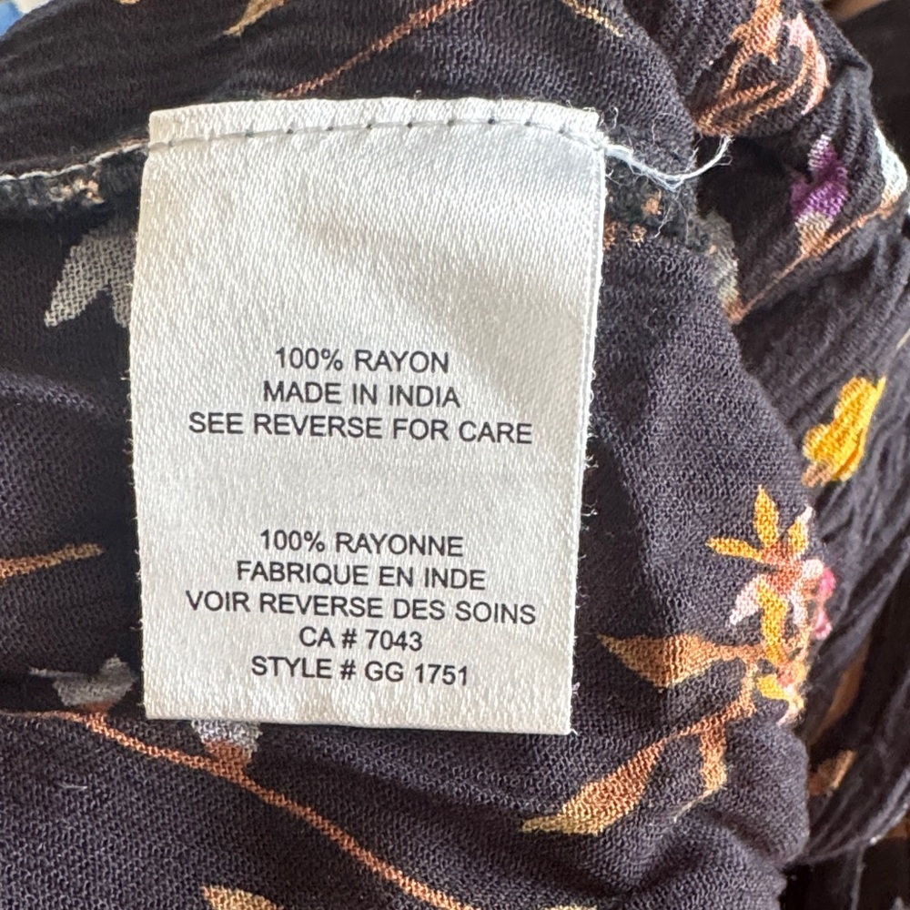 Patrons of Peace Black Wide-Leg Floral flowy pants - Picture 7 of 7